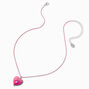 Pink Heart Pendant Necklace,