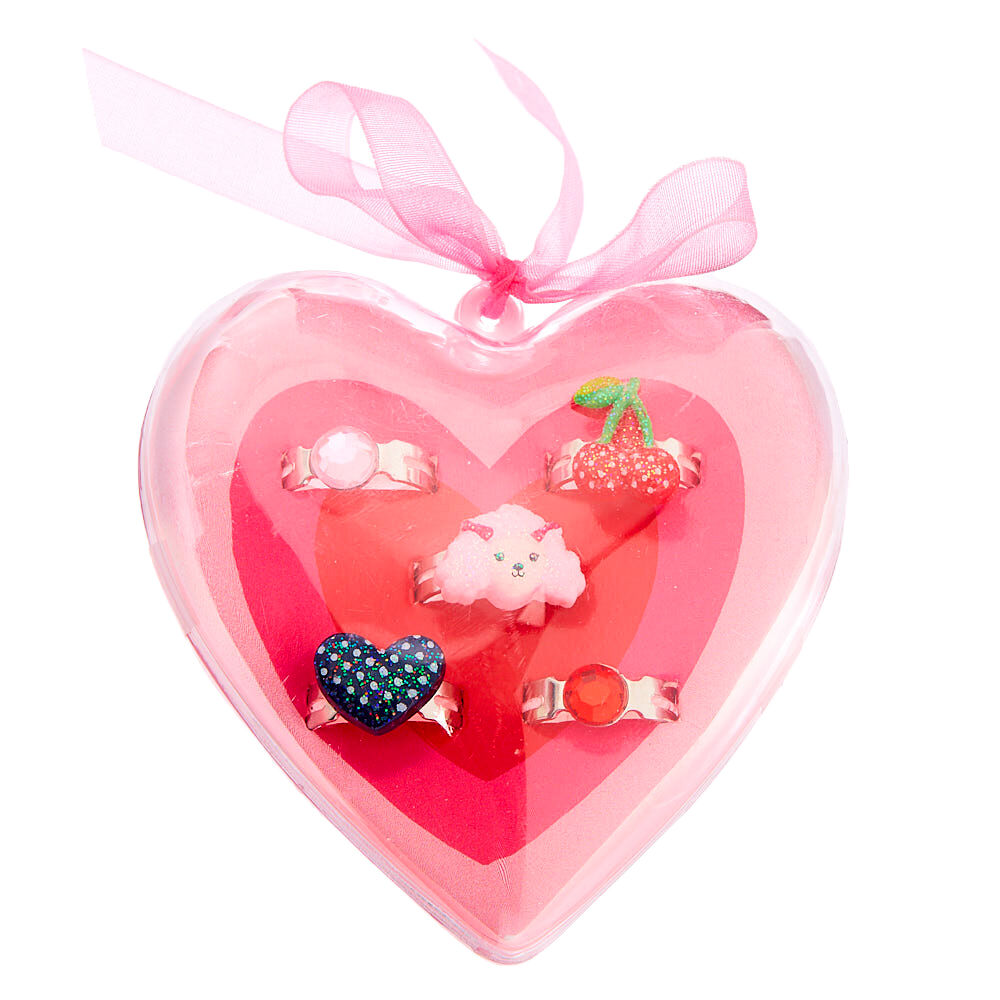 Bagues cœur Club Claire's - Lot de 5,