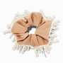 Champagne Pearl Fringe Hair Scrunchie,