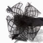 Black Feather &amp; Tulle Fascinator Bow Headband,