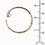 Gold-tone 60mm Molten Clip-on Hoop Earrings,