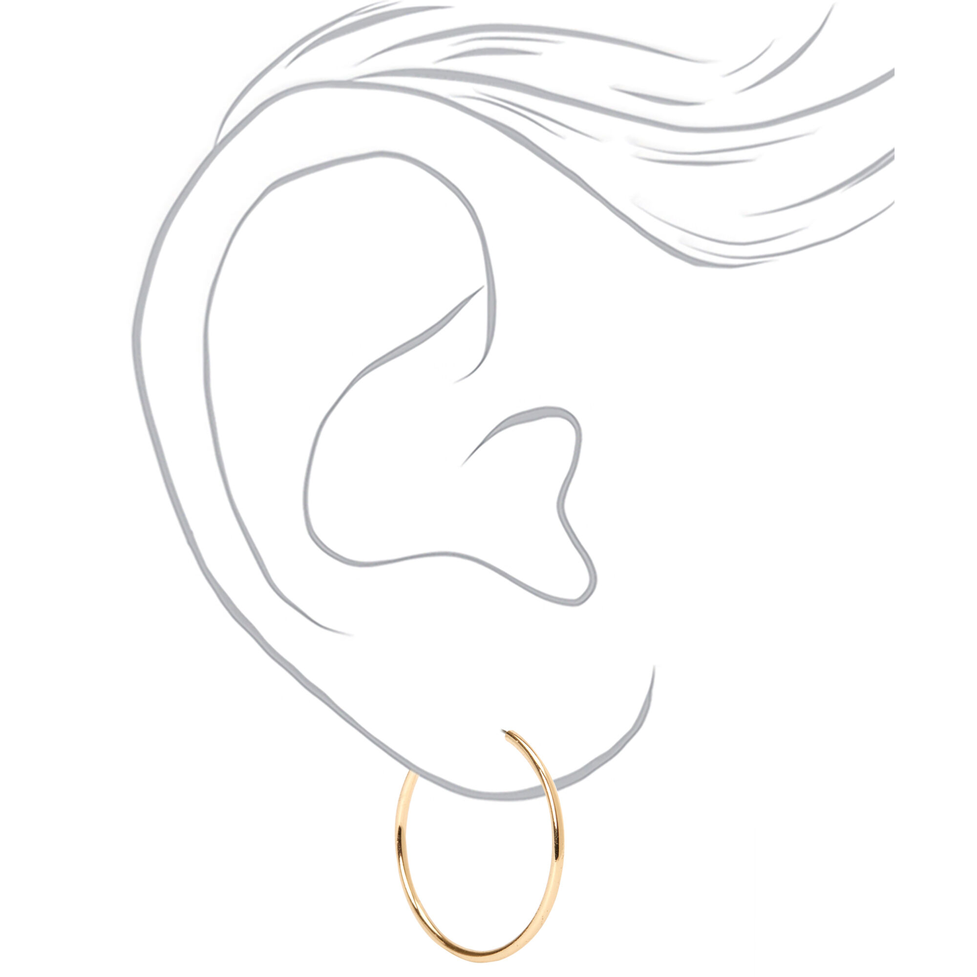 Mixed Metal 20MM Crystal Earrings Set - 9 Pack,