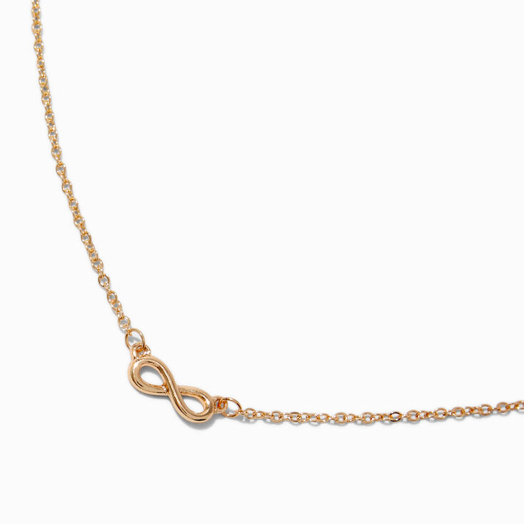 Gold-tone Mini Infinity Pendant Necklace,