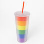Rainbow Stripes Textured Tumbler,