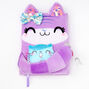 Furry Purple Cat Lock Diary,