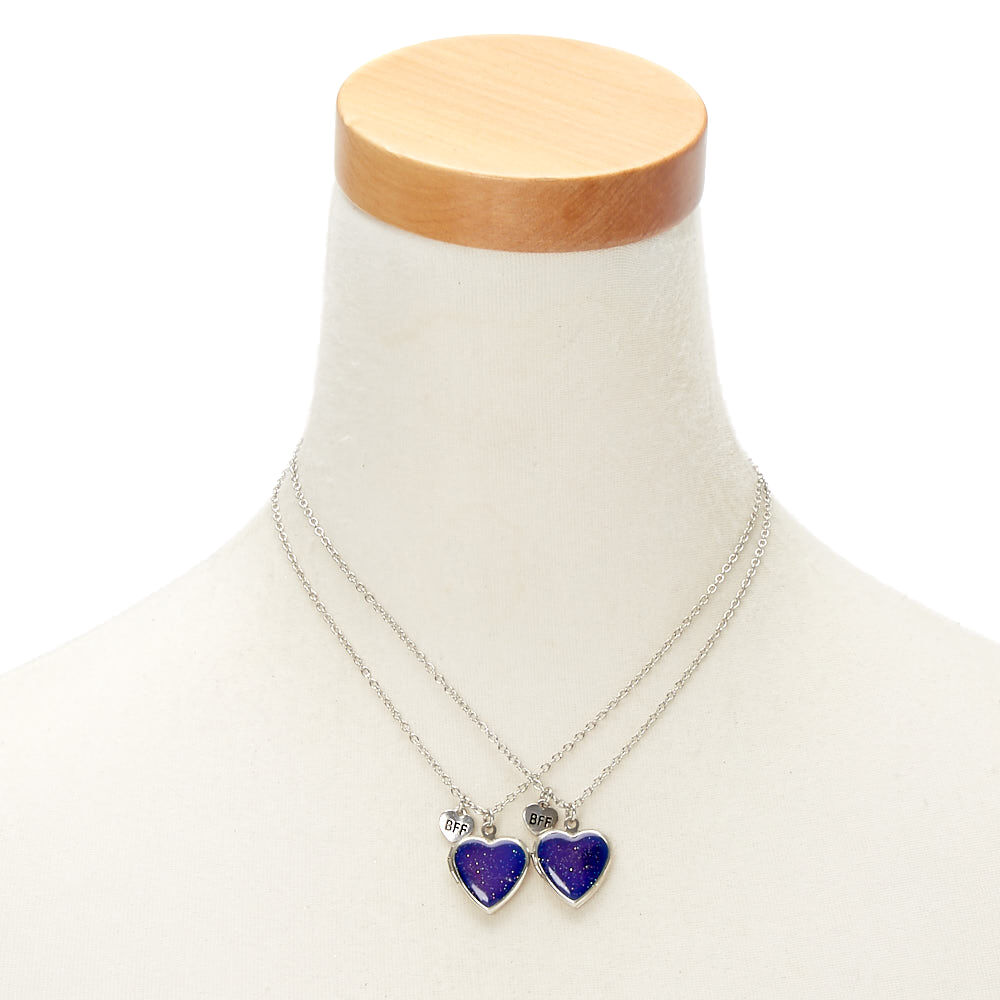 Best Friends Mood Heart Locket Pendant Necklaces 2 Pack Claire s