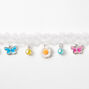 Butterflies &amp; Flowers Tattoo Choker Necklace - White,