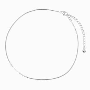 C LUXE by Claire&#39;s Sterling Silver Dainty Snake Chain Anklet,