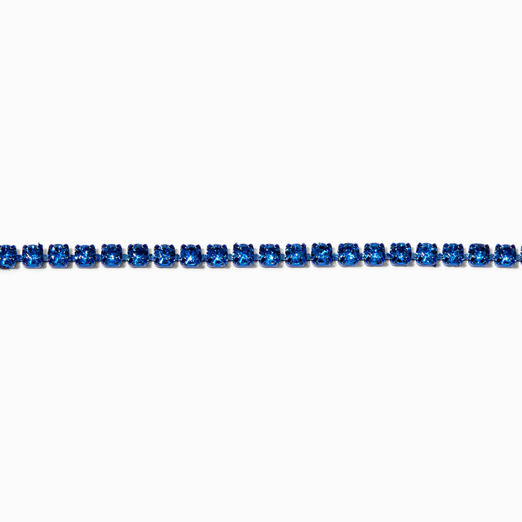 Bracelet de cha&icirc;ne de strass couleur cobalt,