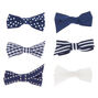 Claire&#39;s Club Hair Bow Clips - Navy, 6 Pack,