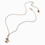 Gold-tone Rose Pendant Necklace,