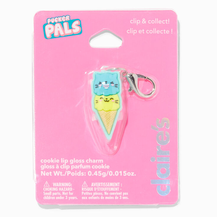 Pucker Pals Kitty Ice Cream Lip Gloss Charm,