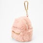 Fuzzy Mini Backpack Keychain - Blush Pink,