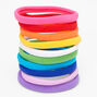 Neon Rainbow Rolled Hair Bobbles - 10 Pack,