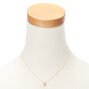 Rose Gold Embellished Initial Pendant Necklace - M,