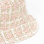 Cream &amp; Pink Tweed Bucket Hat,