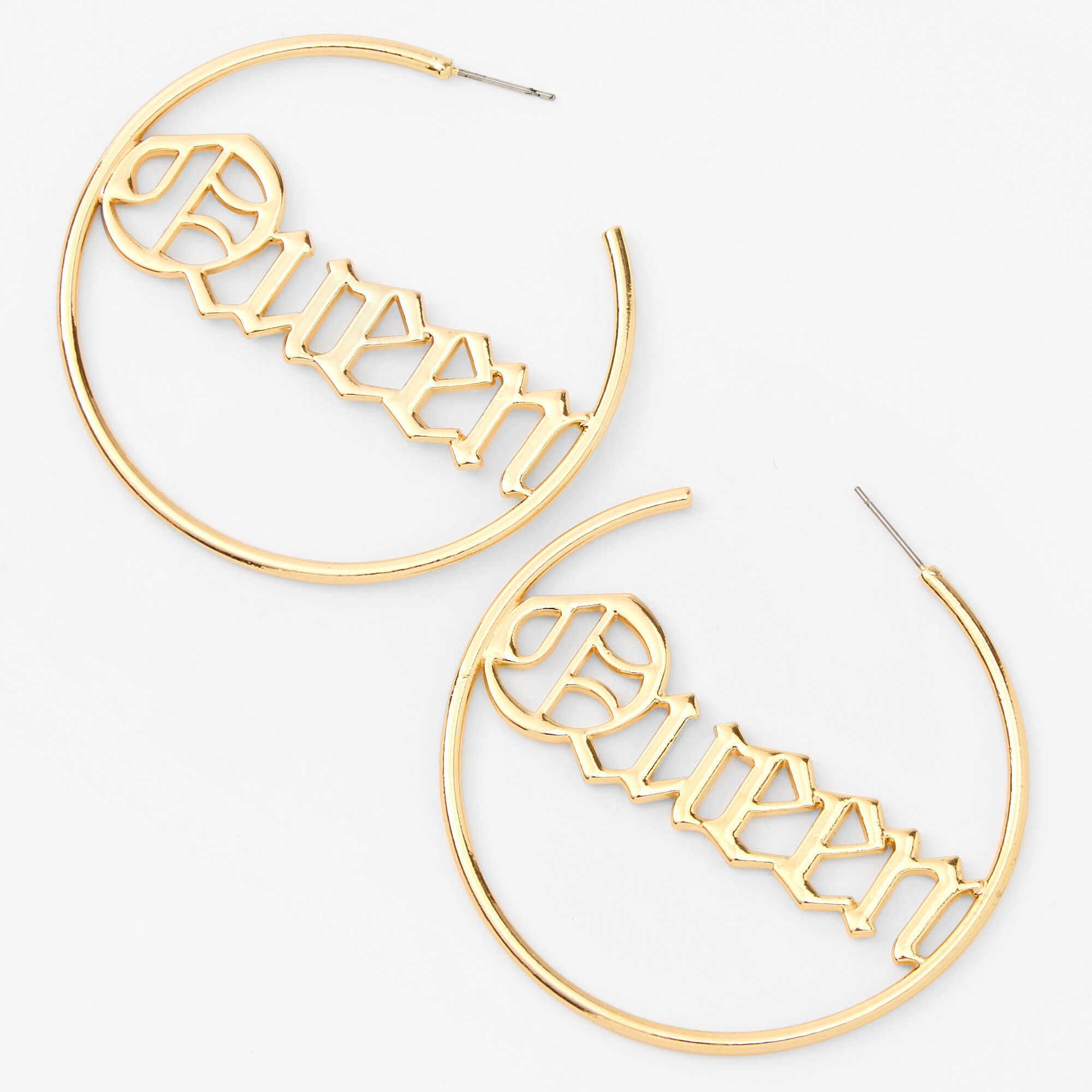 Queen sales hoop earrings