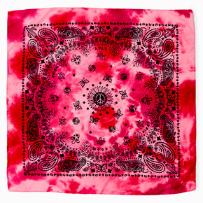 Bandeau bandana motif tie-dye rose,