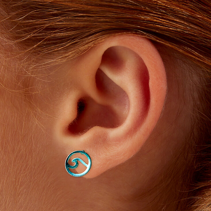 Wave Stud Earrings,