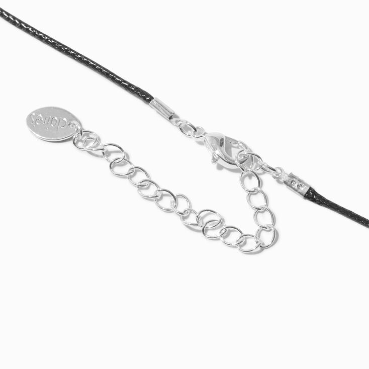 Silver-tone Mood Turtle Cord Pendant Necklace,