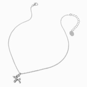 Silver-tone Mini Balloon Animal Pendant Necklace,