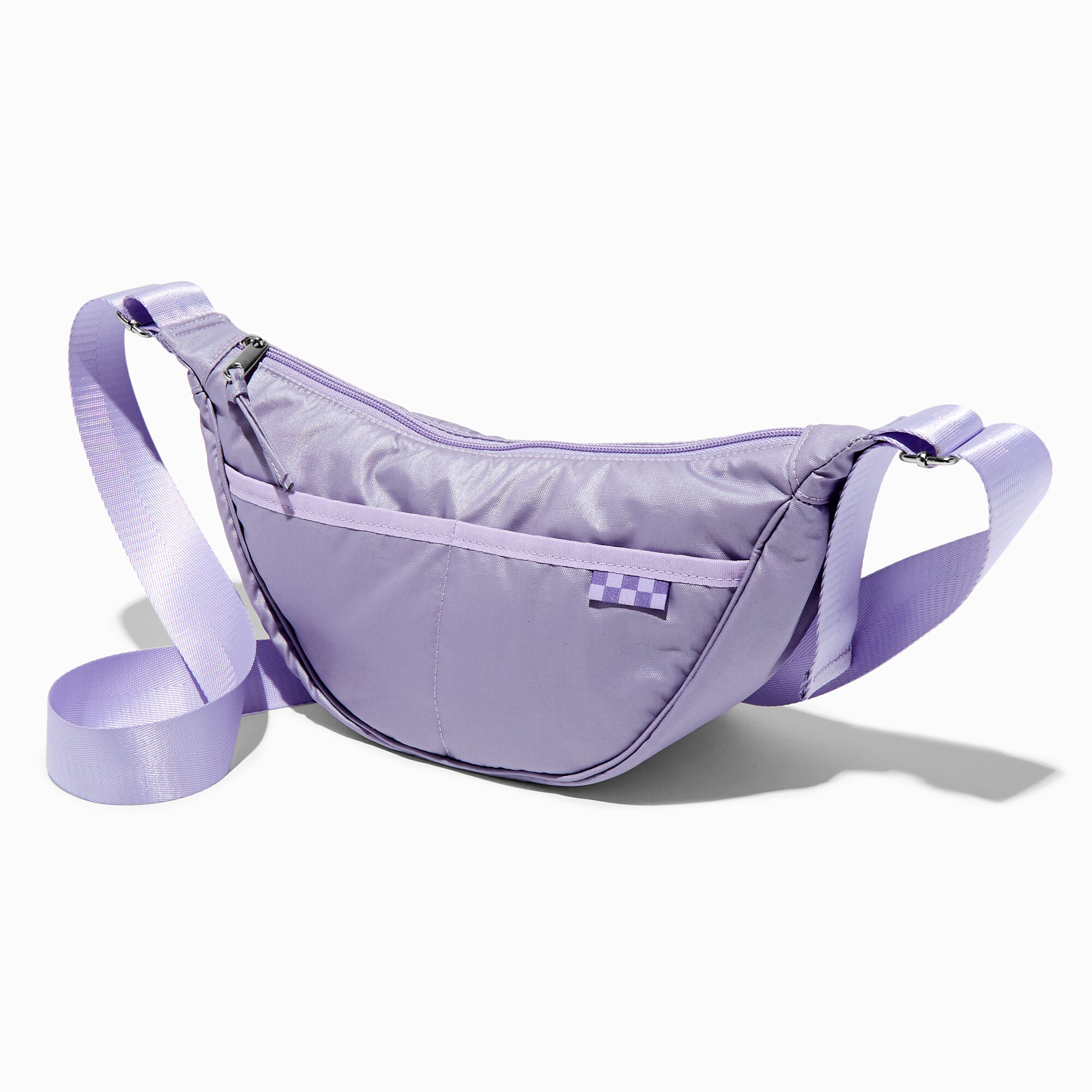 Lilac Quilted Sling Shoulder Bag Claire s
