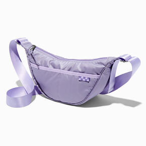 Lilac Quilted Sling Shoulder Bag,