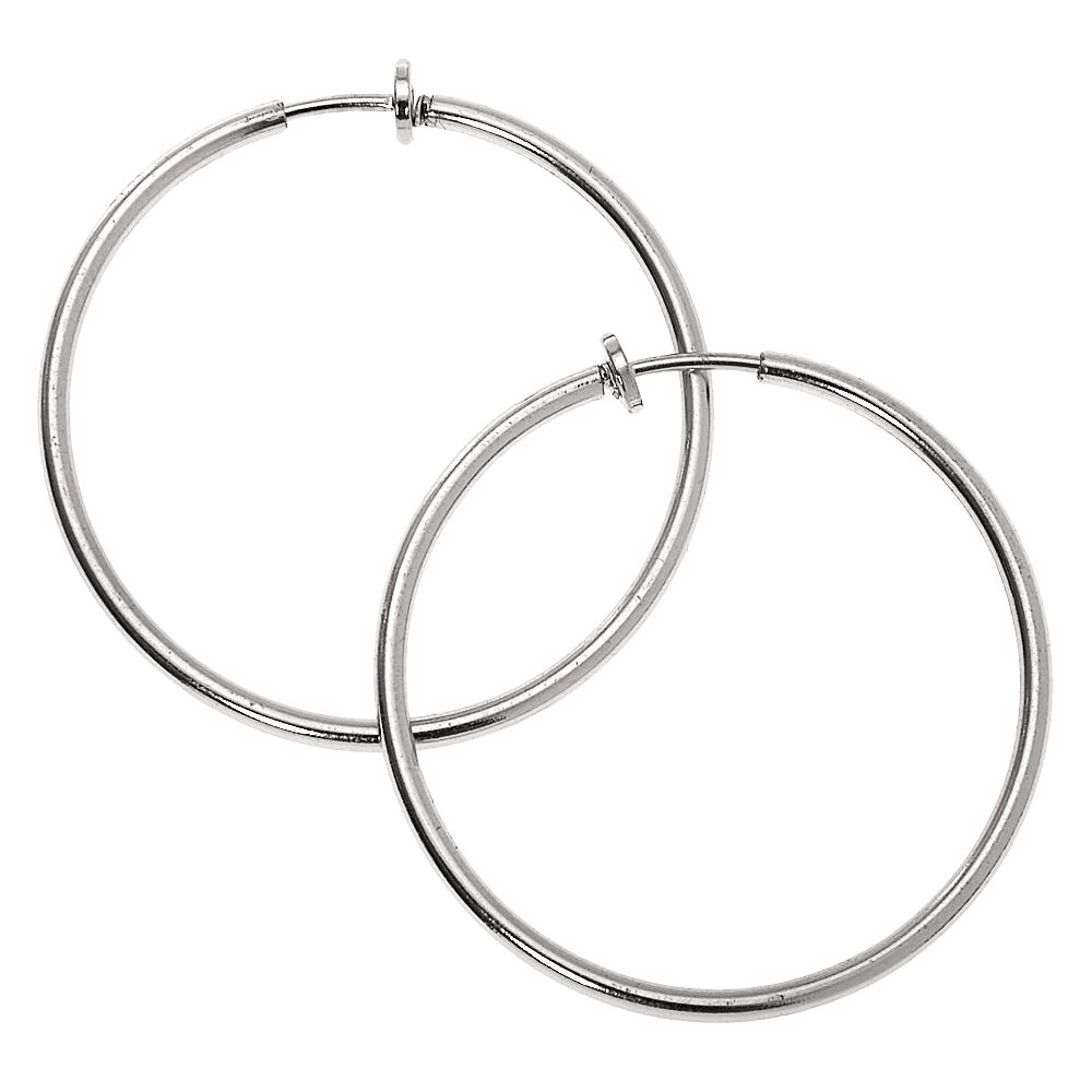 Sterling silver clip clearance on hoop earrings