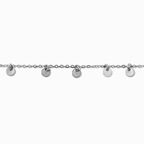 Silver-tone Stainless Steel Confetti Chain Bracelet ,