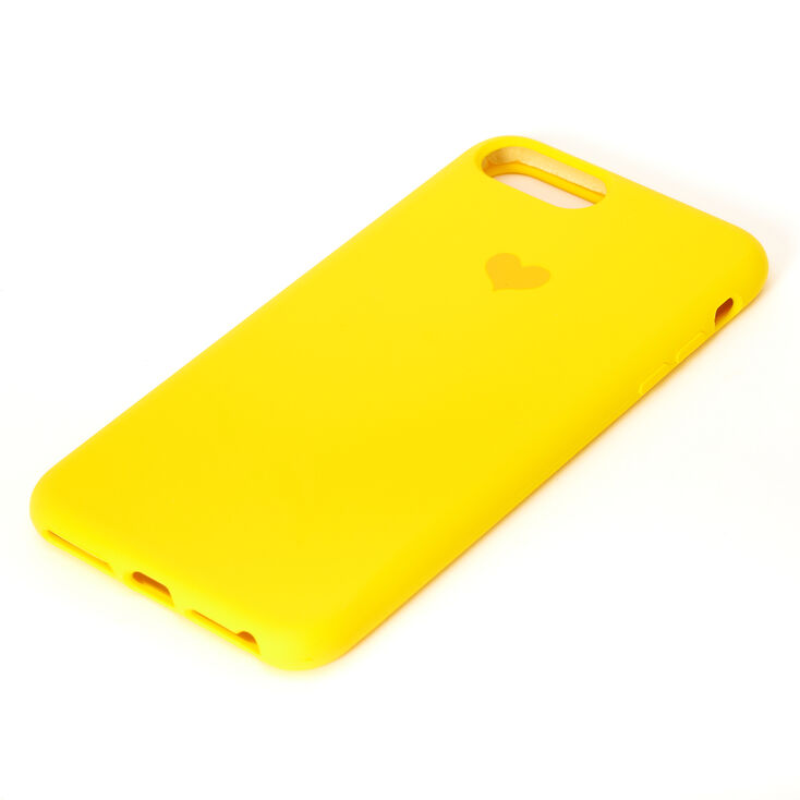 Coque de portable c&oelig;ur jaune - Compatible avec iPhone&reg; 6/7/8 Plus,