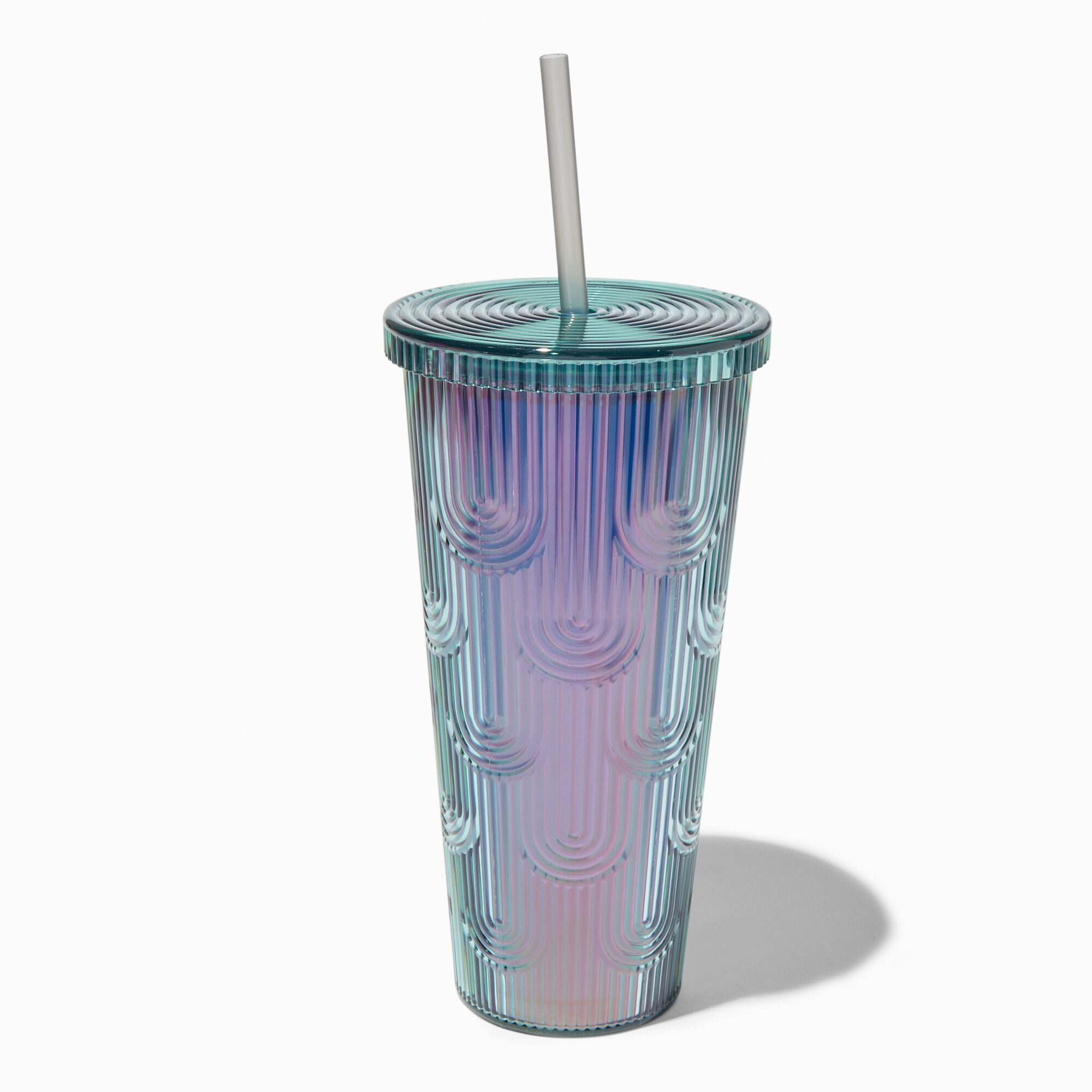 View Claires Ombre Waterfall Textured Tumbler Teal information