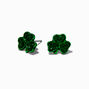 St. Patrick&#39;s Day Glitter Shamrock Stud Earrings,