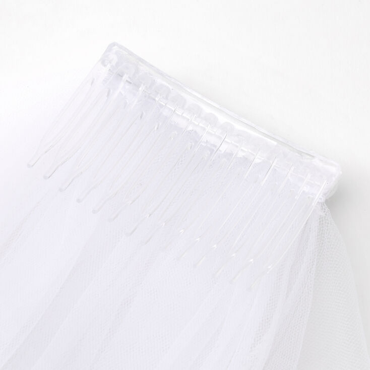 Claire&#39;s Club Pearl Veil - White,