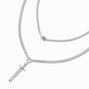 Silver-tone Dagger Multi-Strand Necklace ,
