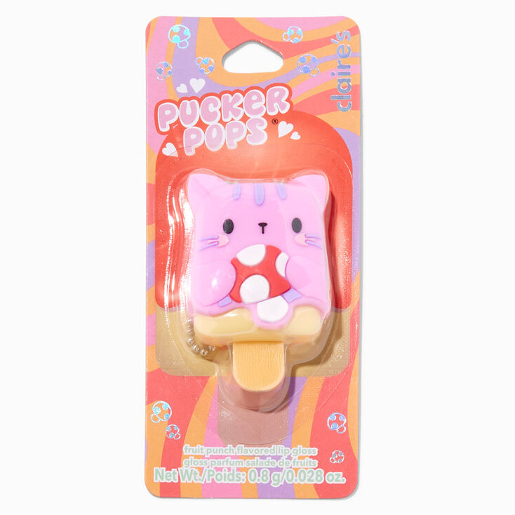 Pucker Pops&reg; Mushroom Cat Lip Gloss - Fruit Punch,