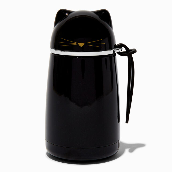 Black Cat Stainless Steel Water Bottle,