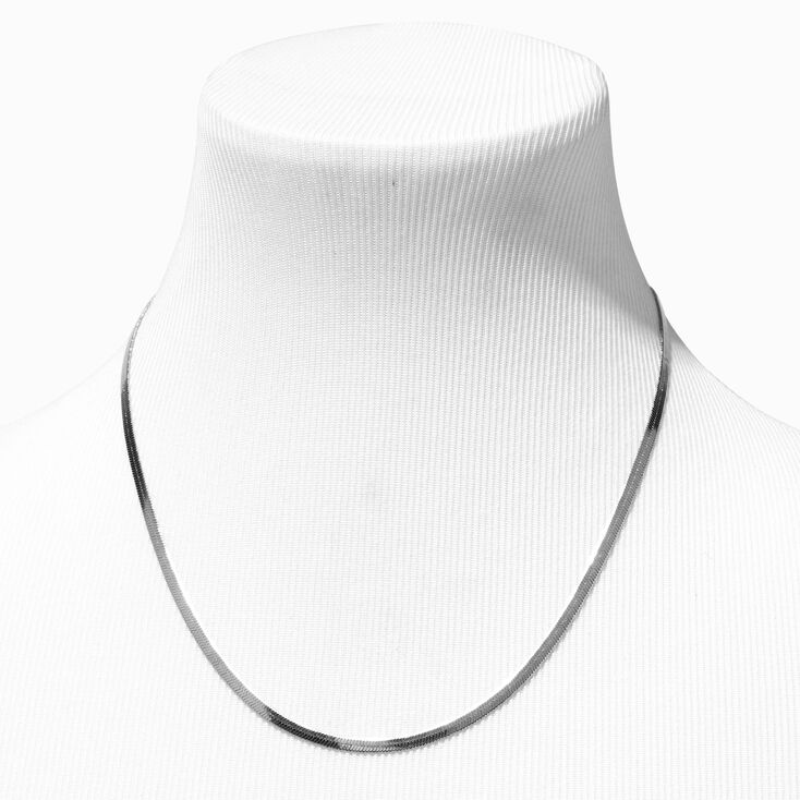 C LUXE by Claire&#39;s Sterling Silver Plated Snake Chain Necklace,