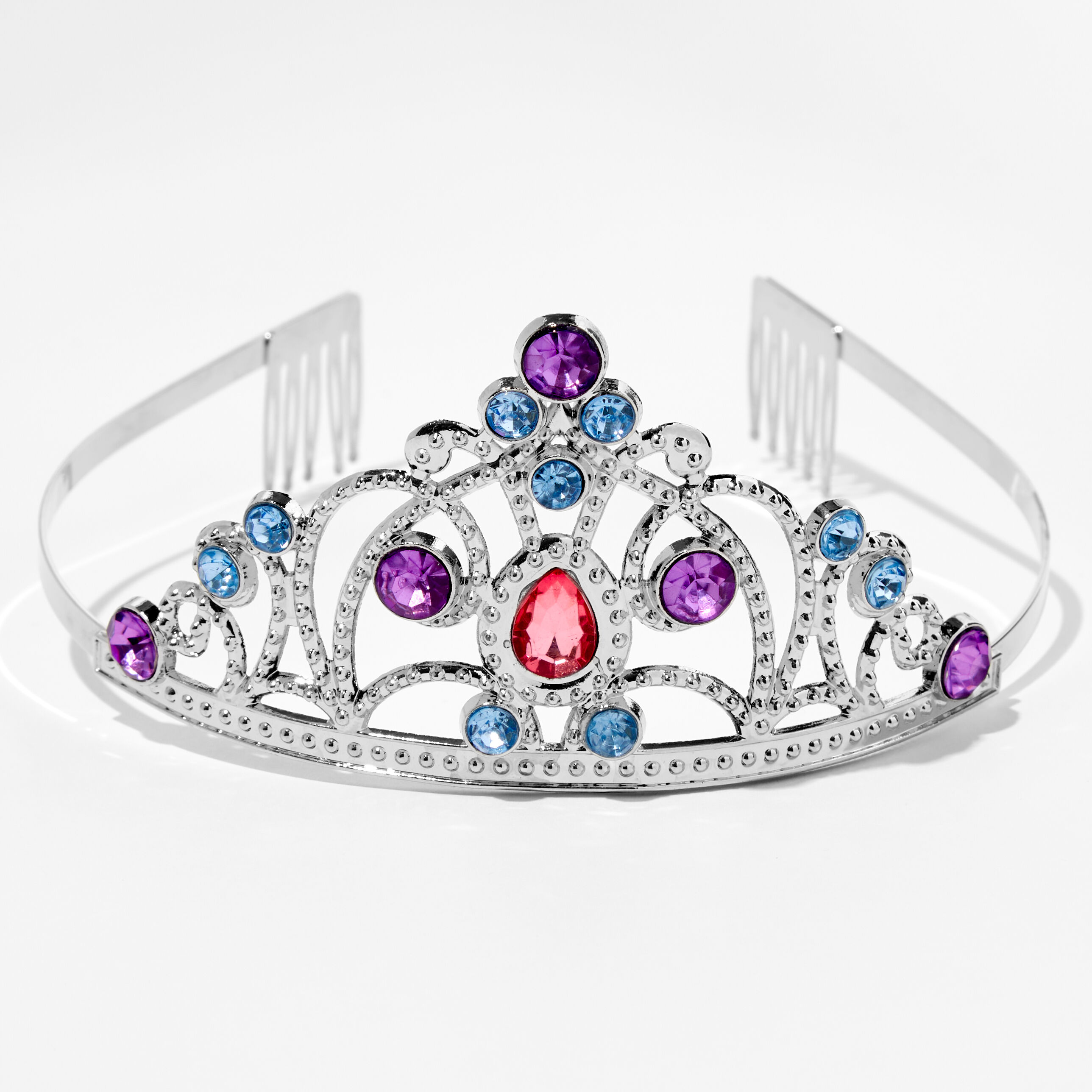 Claire's Club Silver Colored Gems Tiara