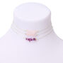 Silver Stone Choker Necklaces - Purple, 3 Pack,