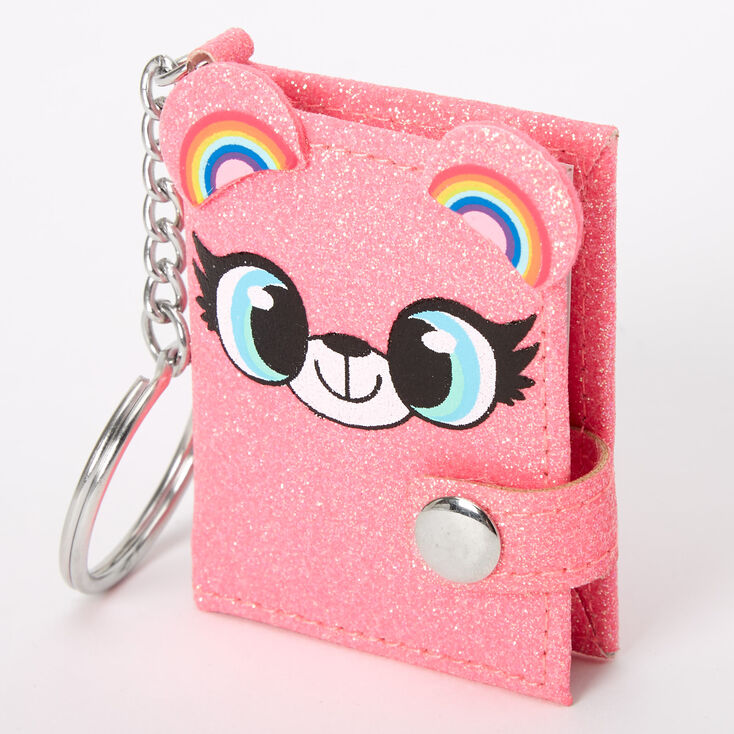 Claire's Porte-clés mini journal intime Izzy l’ourse - Rose