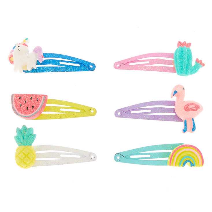 Claire&#39;s Club Pool Party Snap Hair Clips - 6 Pack,