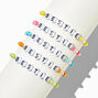 Bracelets &eacute;lastiques en billes arc-en-ciel best friends - Lot de 5,