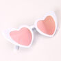 Heart Cat Eye Sunglasses - White,