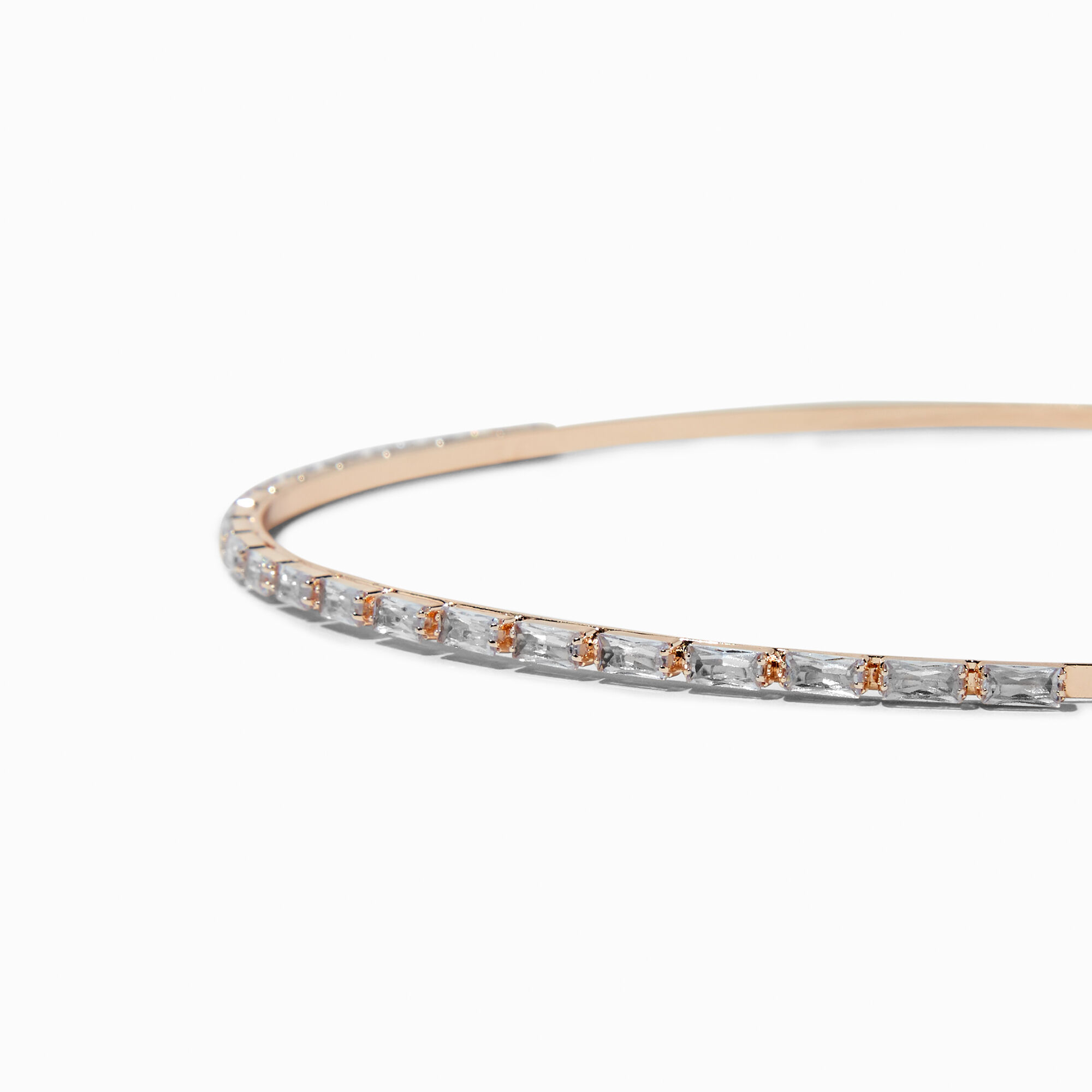Rose Gold-tone Cubic Zirconia Headband,