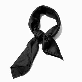 Black Satin Bandana Headwrap,