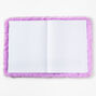 Carnet de croquis &agrave; paillettes mobiles pelucheux &agrave; initiale - J,