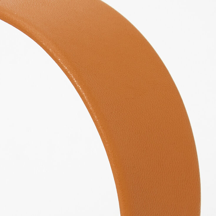 PU Wide Headband - Tan,