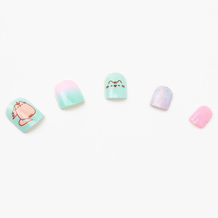 Pusheen® Square Press On Faux Nail Set - Ombre | Claire's US