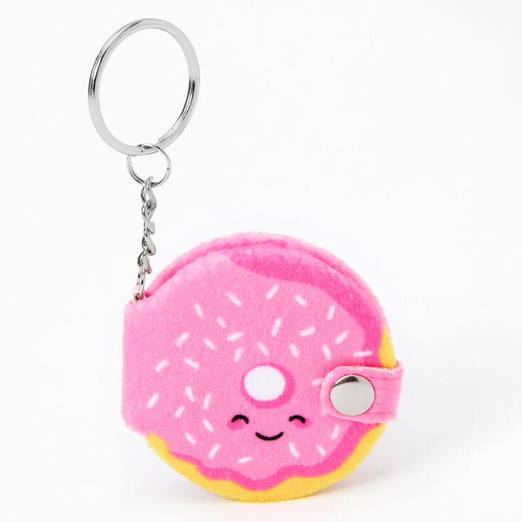 Furry Donut Mini Diary Keychain - Pink,