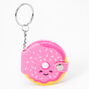 Furry Donut Mini Diary Keychain - Pink,